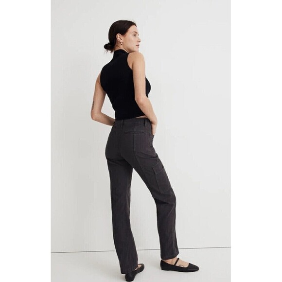 Madewell Garment-Dyed Low-Slung Straight Cargo Pants Size 26 NWT - Picture 3 of 10
